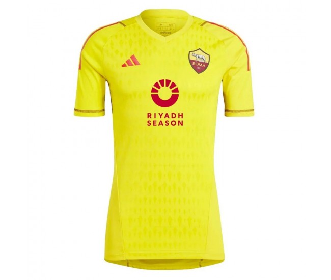 2023-24 AS Roma Mens Yellow Goalkeeper Jersey